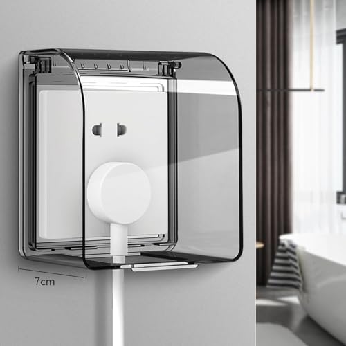 Image of Waterproof Wall Switch Socket Cover | Splash Guard Box Cover | Wall Switch Faceplate Panel Protector |Transparent Safety Cover For Home & Office