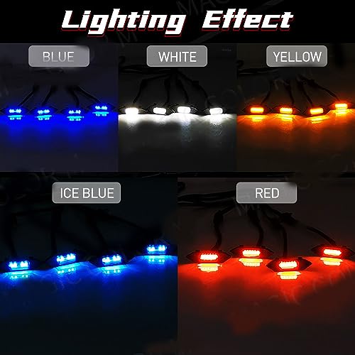 Magic Colorm 4PCS LED Grille Lights para Toyota RAV4 2019 2020 2021 2022 Front Warning Grid Lamps Ce