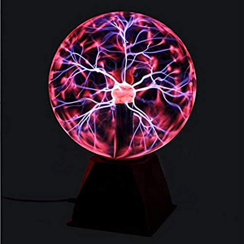 Veilleuse 8 Pouces Plasma Boule Lampe Globe veilleuse Statique Magique Tactile Sensible au Son Verre sphère Amusant Jouet Enfants Plazma Bureau Cover