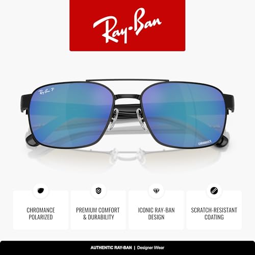 Image of Ray-Ban RB3751CH Polarized Square Sunglasses for Men for Women