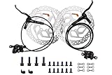 ZUKKA Shimano MT200 MTB Hydraulisches Scheibenbremsen-Set & RT26 Bremsscheibe 6-Loch Disc 160 mm BrakeRotors mit Universal is/PM Caliper Adapter für MTB, E-Bike, Fatbike