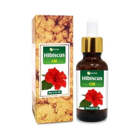 Hibiscus Oil (Hibiscus Sabdariffa L) Therapeutic Essential Oil by Salvia Amber Bottle 100% Natural Uncut Undiluted Pure Cold Pressed Oil (1.01 floz with dr) Cover