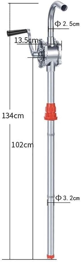 Hand Crank Barrel Pumps Aluminum Alloy Hand Crank Oil Barrel Drum Pump Pumping Petrol Diesel Fuel for Petroleum Products Rotary Manual Drum Oil Pump