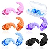 Wettarn 5 Pairs Ear Plugs for Swimming Waterproof Silicone Reusable Swim Earplugs Swimming Earplugs