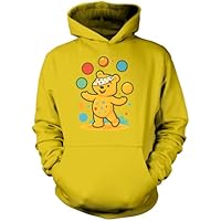 HotScamp Kids Spotty Hoodie - Childrens Spots Top Juggling Bear Kid Hoodie Spotty Day Friday Unisex School Charity Sweatshirt - 9-11 Years Yellow