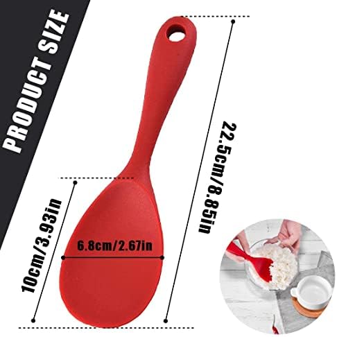 CUHZA Łyżka do gotowania ryżu, łyżka do serwowania, 2 sztuki, nieprzywierająca, do gotowania ryżu, łyżka do ryżu, łyżka do gotowania, łyżka do ryżu, łyżka do serwowania