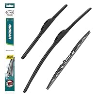 HEYNER® Scheibenwischer Set mit Heckwischer passend für KIA SOUL II (02.2014-01.2019) HYBRID Flachbalkenwischer