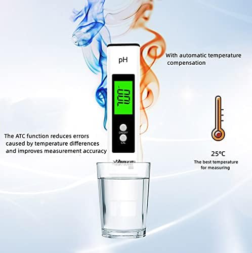 Digital PH Meter - High Accuracy Digital Water Quality Tester with 0-14 PH Measurement Range for Household Drinking, Pool and Aquarium with ATC — 사진 4