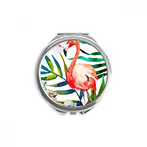 Miroir rond maquillage de poche fleurs tropicales, l'idée cadeau idéale