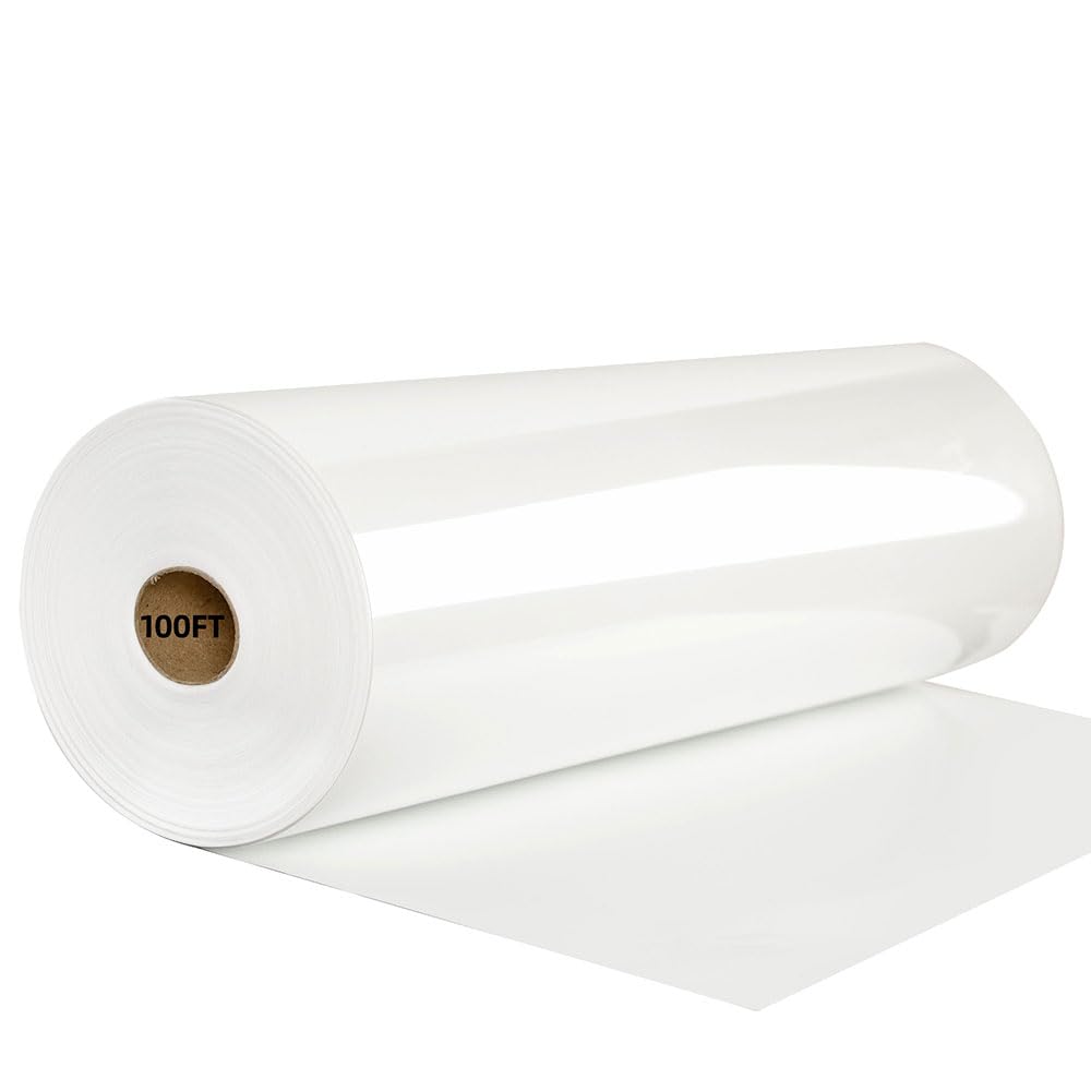 FUNKAKA Heat Transfer Vinyl Rolls 12" x 100ft White Iron on Vinyl for Shirt