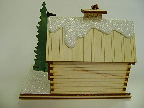 Ginger Cottages - Santa's Ski Lodge GC126, Miniature Collectable Building for Christmas and Holiday displays. Wood Table top Display or Ornament. Hand Crafted in The Richmond Virginia, USA Area. - Thumbnail 5