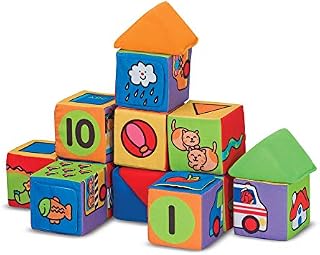 Melissa & Doug Match & Build Soft Blocks, Developmental Toys, Multiple Activities, Lightweight