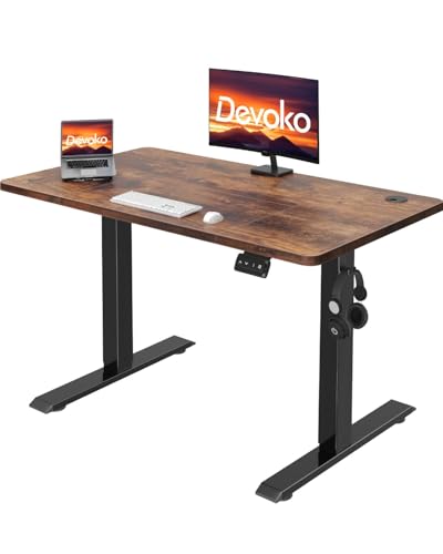 Devoko 100x60 Cm Escritorio Regulable En Altura, Escritorio Elevable Eléctrico Telescópico Bidireccional, Escritorio De Oficinay Hogar, Para Estudio En Casa Con Tablero Ensamblado, Marron Devoko 100x60 Cm Escritorio Regulable En Altura, Escritorio Elevable Eléctrico Telescópico Bidireccional, Escritorio De Oficinay Hogar, Para Estudio En Casa Con Tablero Ensamblado, Marron