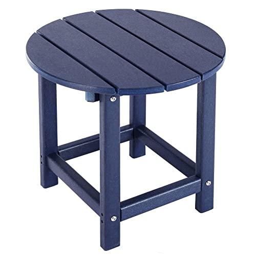 LZRS Round Adirondack Patio Side Table End Table, Outdoor Side
