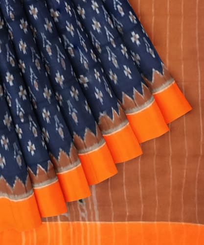 Image of Nuapatna Cotton Saree of Odisha Ikkat Orissa Traditional Handloom Sari | Bomkai | Pata | Nuapatana | sambalpuri saree | khandua patta sare | without Blouse S9