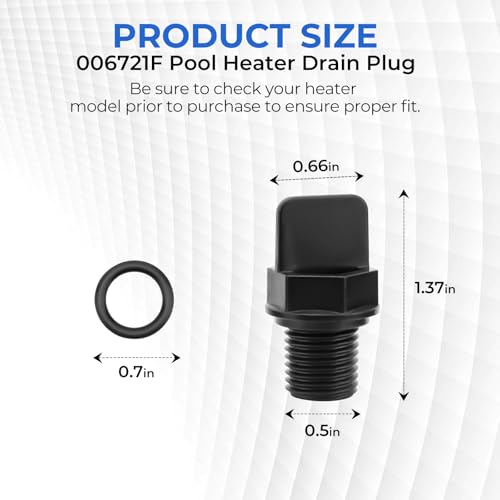 6Pcs 006721F Pool Heater Drain Plug Kit with O-Ring by YXYYXY - Used condition - Image 2
