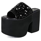Women'S Clip Toe Wedge High Top Roman Sandals Fashion Comfortable Round Toe Soft Wide Sole Thong Adjustable Buckle Hidden Wedge Gladiator Sandals For Summer Beach Walking Flip Flops Ankle Bootie (black,8)