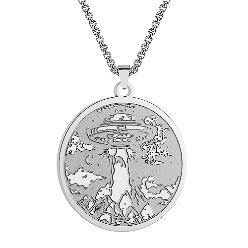 Collier pour homme avec OVNI vintage parfait pour un look streetwear