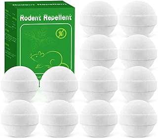 12 Pack Rodent Repellent, Natural Peppermint Oil Mouse and Rats Repellent, Peppermint Pest Control Balls for Mice, Roaches, Moles, Squirrels, Ants, Moths, Indoor & Outdoor Use, Safe for Pets & Kids