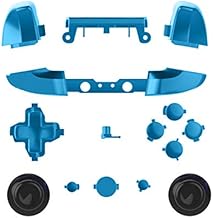 Chrome Color ABXY Dpad Triggers Full Buttons Set Mod Kits for Xbox One Slim / xbox one S Controller with Screwdriver (Torx T6 T8) Set (Light Blue (Indigo))