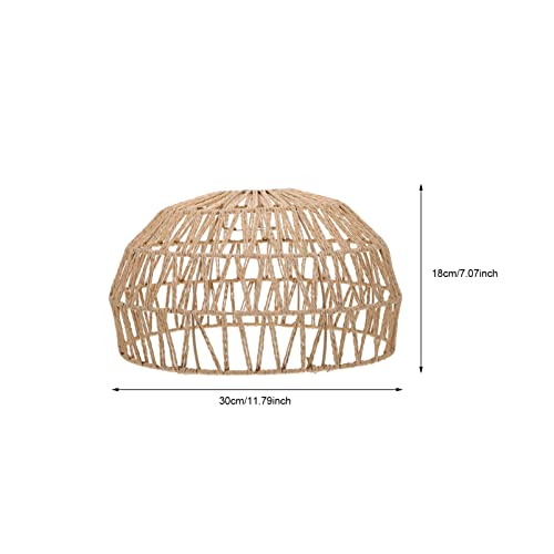 Doitool Chandelier Lamp Shade Imitation Rattan Basket Lampshade Woven Pendant Lamp Shade Cover Creative Farmhouse Hanging Light Fixture Shade For Dining Room Bedroom #TOP7
