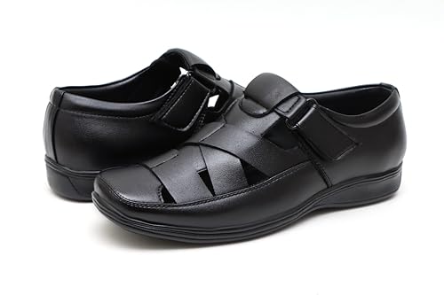 Image of BRUTE Faux Leather Sandals for Men | Fisherman Sandals | Closed Sandals