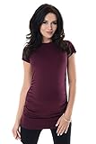 Purpless Maternity 100% Cotton Pregnancy T-shirt 5025 (6, Plum)