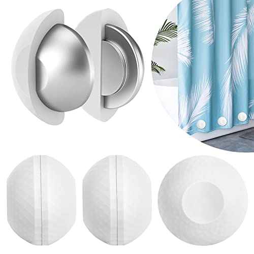 Magnet-Duschvorhang-Gewichte, 4 Paar, wasserdicht, mit Silikon umwickelt, magnetische Clips, 8 robuste Magnete, fügen Sie Gewicht für Badezimmer, Wohnzimmer, Outdoor, untere Flagge, Tischdecke (weiß) Cover