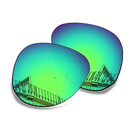 Well-aimed Lentes de substituição compatíveis com óculos de sol Oakley Contrail OO4147 - Verde irídio polarizado