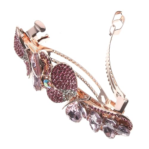 Beaupretty Pinza De Pelo De Diamantes De Imitación Brillantina Cintas Para El Cabello Para Niñas Chica Horquilla Pinzas Para El Cabello De Perlas Para Mujeres Quebrar Coleteros Pedrería Rosa