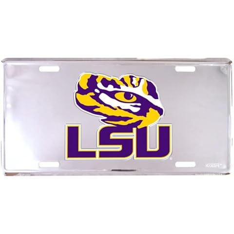 Decor Time LSU Tigers Anodized Metal License Plate Cover