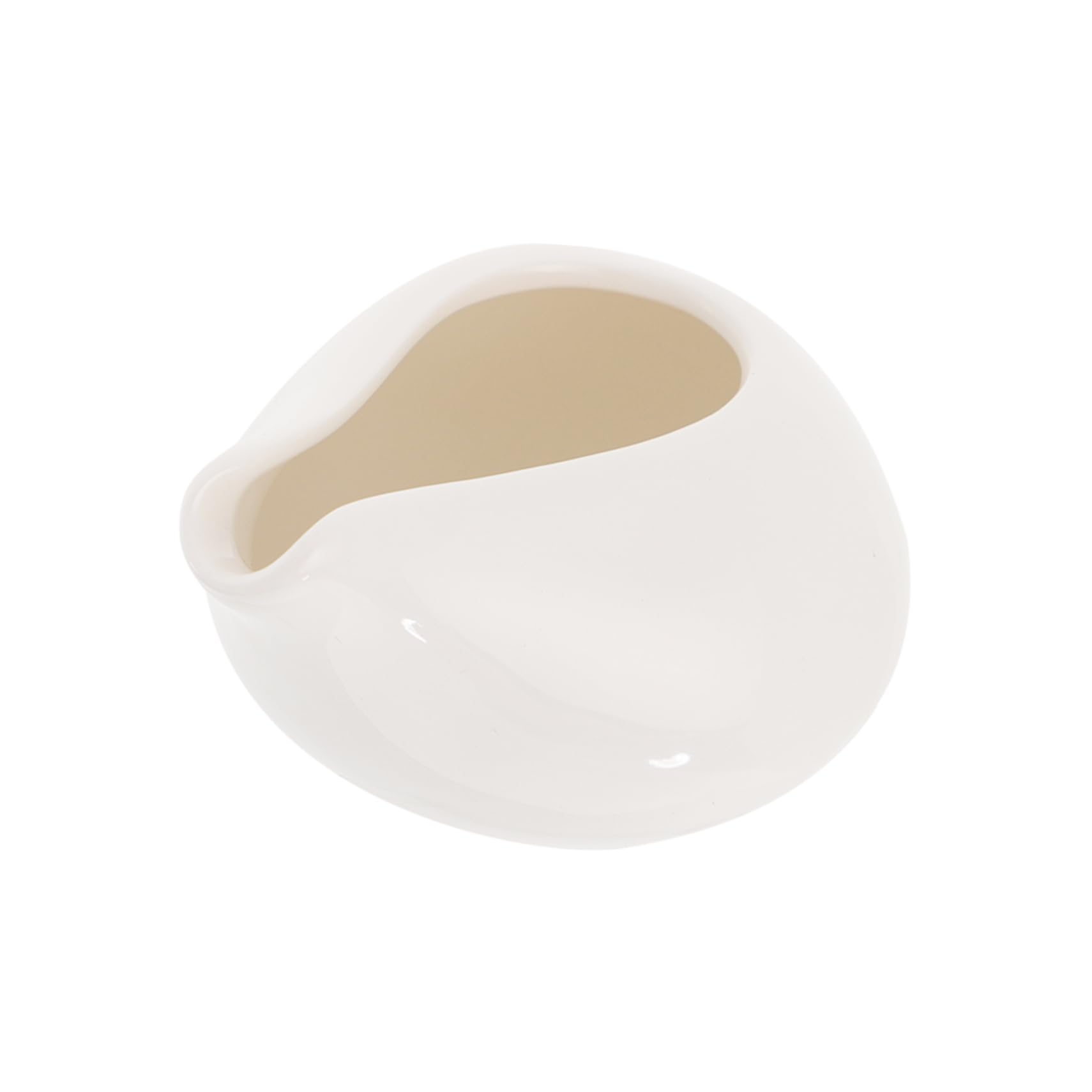 NAMOARLY 1pc Ceramic Sauce Pot Gravy Sauce Boat Mini Tea Pitcher Miniature Gravy Boats Dipping Sauce Dish Coffee Creamer Pourer Gravy Boat with Saucer Soy Sauce Container Ceramics White