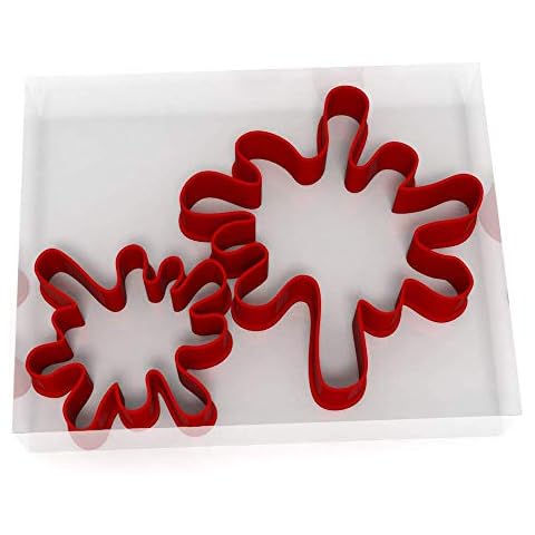 Paint Splat Set of 2 Value Cookie/Fondant Cutters Pair 5CM + 8CM Cover