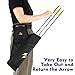 SUNYA Archery Hip Quiver for Arrows. Includes 3 Tubes, Tab and Release Pockets and Nylon Belt. Fit for Target Archery (Black)