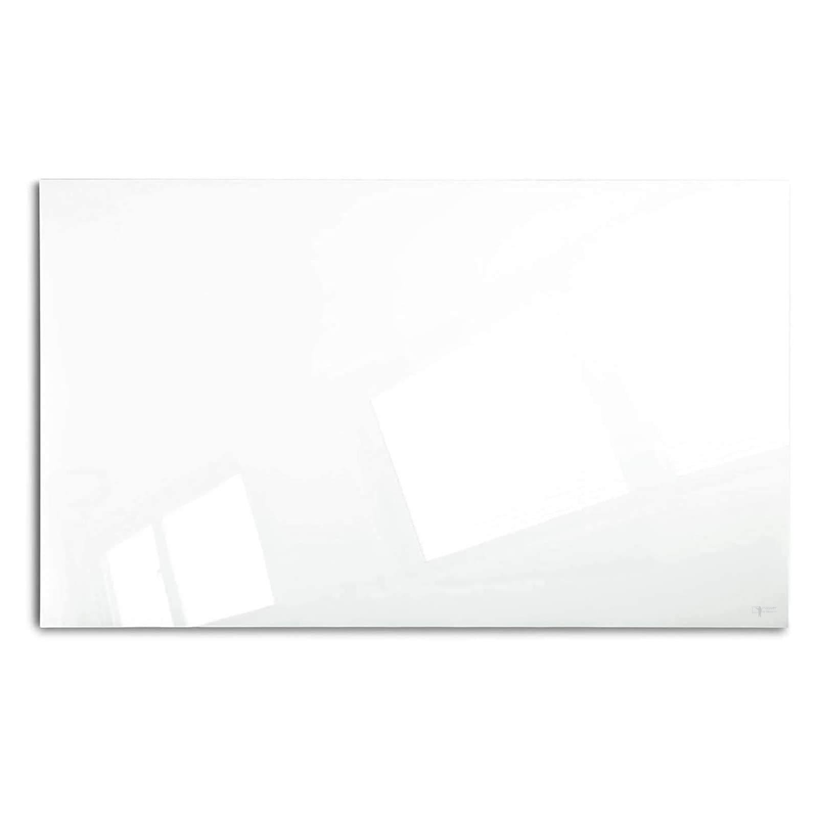 Floordirekt Glass Whiteboard, Dry-Erase Board, Dry Wipe Magnetic Glass Memoboard, Pure White Glass Board, 60 x 90 cm (24 x 36 IN)