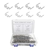 BWBWND 1000PCS Hot Staples Welding Rods, 0.6mm 0.8mm Wave Bumper Repair Welding Staples with
