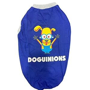 Summer Dog T-Shirt, Doguinions, Royal Blue, 14″, 150g