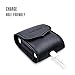 Buffway AirPods Leather Case Cover Real Leather Protective Pouch with Shock-Proof Technology Magnetic Closure Special Hole for Charger - Black