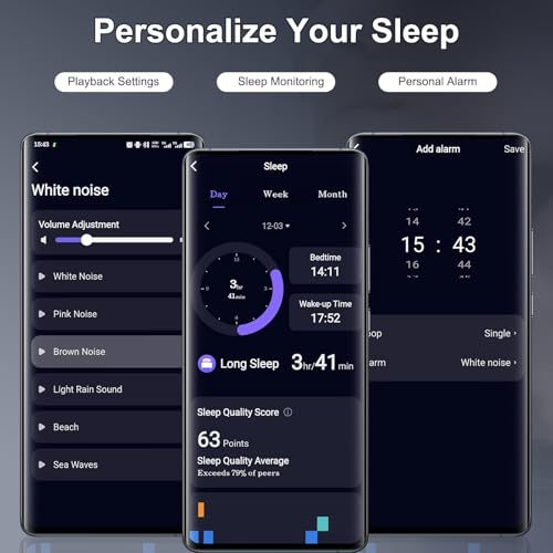 Sleep Earbuds Bluetooth 6.0 in Ear, Sleep Headphones with Sleep Monitor APP, 2026 Mini Sleep Ear Buds with Small Earplugs for Side Sleepers, 48H Playtime Sleep Earphones with Sleep Mode Deep Blue - image 4
