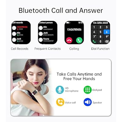 Smart Watch for Women Men (Answer/Make Call), Fitness Tracker, 1.83 HD Screen with 24-Hour Heart Rate/Sleep Monitor, IP68 Waterproof, 130+ Sports Modes, Smartwatch for Android iOS, White