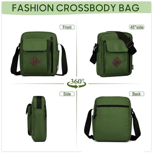 VASCHY Small Messenger Bag, Lightweight Casual Crossbody Sling Shoulder Side Bag for Men Women for Work/Travel/Daily Green by VASCHY - Used condition - Image 6