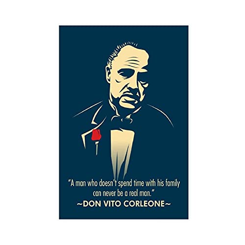 Póster de la película El padrino Don Vito Corleone con cita motivacional 11 lienzo para decoración de dormitorio, impresiones de cuadros para oficina, dormitorio, decoración, regalos de 40 x 60 cm
