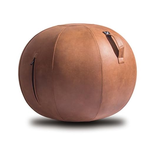 Vivora Luno - Sitting Ball Chair for Office, Dorm, and Home, Lightweight Self-Standing Ergonomic Posture Activating Exercise Ball Solution with Handle & Cover, Classroom & Yoga