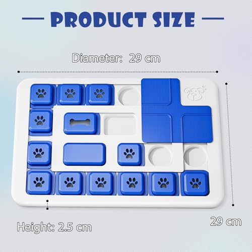 Hundespielzeug Intelligenz, gegen Langeweile mit Quietschgeräuschen, Leckerli-Spielzeug, Intelligenzspielzeug für Hunde, IQ-Training, waschbar, Hunde Intelligenzspielzeug für jede Größe, Blau