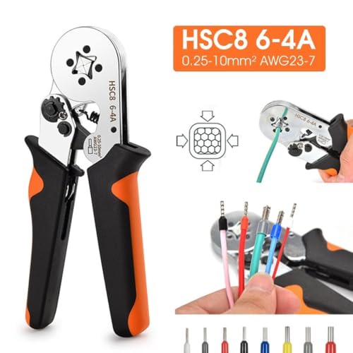 Image of Wire Crimping Tool Kit Ferrule Crimping Plier with 1200pcs Terminals Ferrule Wire Copper Crimp Connector & Crimper Plier Self Adjusting Electrician Ratchet.