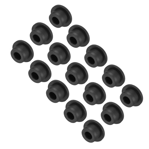 Image of MECCANIXITY 15pcs T-Shaped Silicone Plugs 20mm 3 /4 Inch Dia Snap in Plug Hole Seal Cover Round Rubber Stopper for Kitchen Rubber Bulkheads Waterproof Sealing Plugs Black