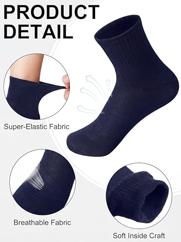 Image of Tarpop 100 Pairs Bulk Mens Socks Moisture Wicking Casual Sports Ankle Socks for Homeless Unisex Adult Men Women