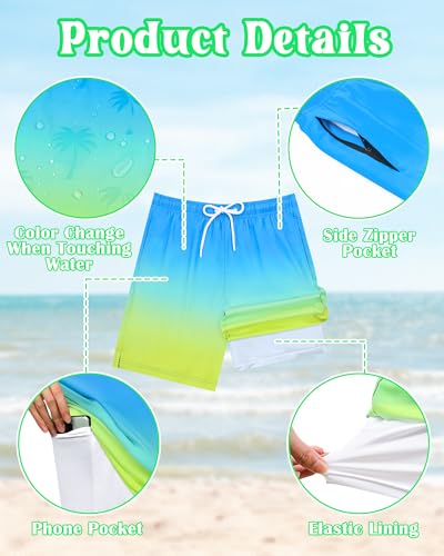 Color Changing Swim Shorts Mens Swim Trunks with Compression Liner 7 Inch Inseam Quick Dry Bathing Suits4