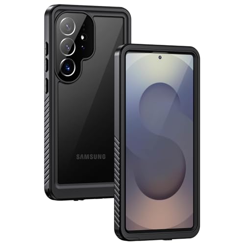 Lanhiem for Samsung Galaxy S25 Ultra Case, IP68 Waterproof S25 Ultra Dustproof Shockproof Case with Built-in Lens & Screen Protector, Full Sealed Protective Cover for Samsung S25 Ultra 6.9" (Black) by Lanhiem - Used condition - CA$6.15