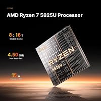 BOSGAME P4 Plus Dual 2.5G LAN Mini Gaming-PC, AMD Ryzen 7 5825U Prozessor (bis zu 4,5 GHz), Windows 11 Pro Mini-Computer, 16 GB DDR4 RAM, 512 GB PCIe 3.0 SSD, Mini-Gaming-Desktop-PC – Ansicht 7